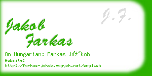 jakob farkas business card